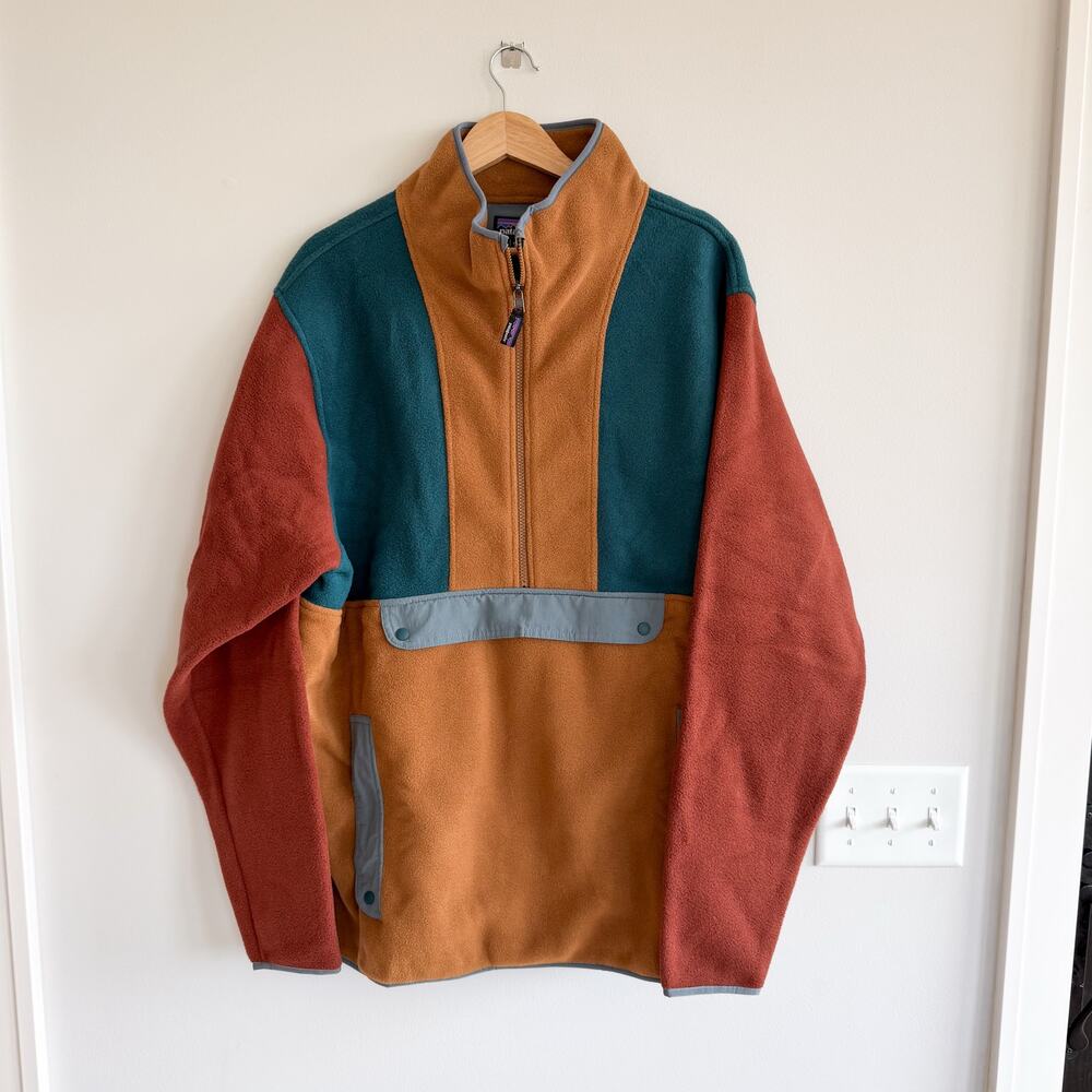 Patagonia Synchilla Fleece Anorak Pullover Unisex Sweater Bear Brown XXL NWT
